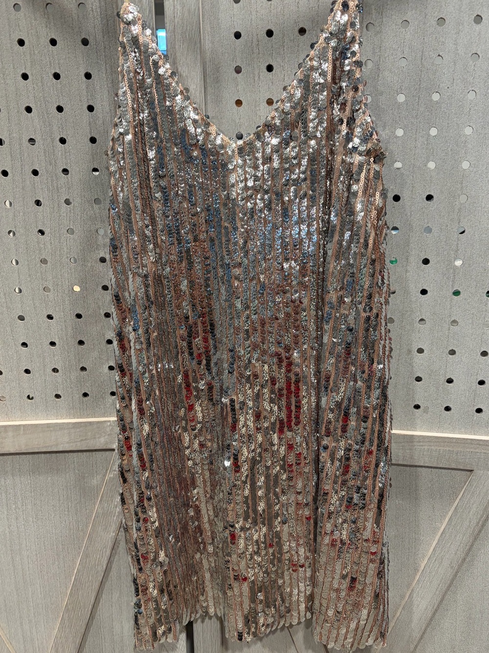 Princess Polly silver Sequin Slip Mini Dress